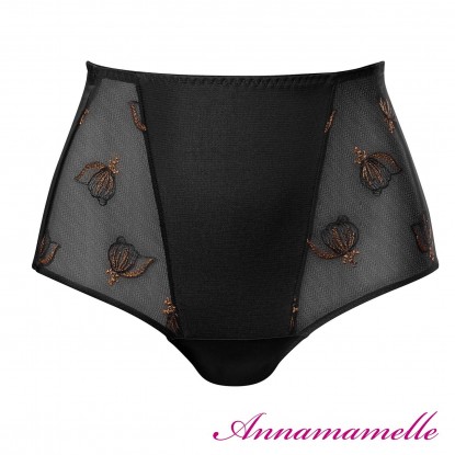 Ulla Dessous Carla  hoge taille slip zwart