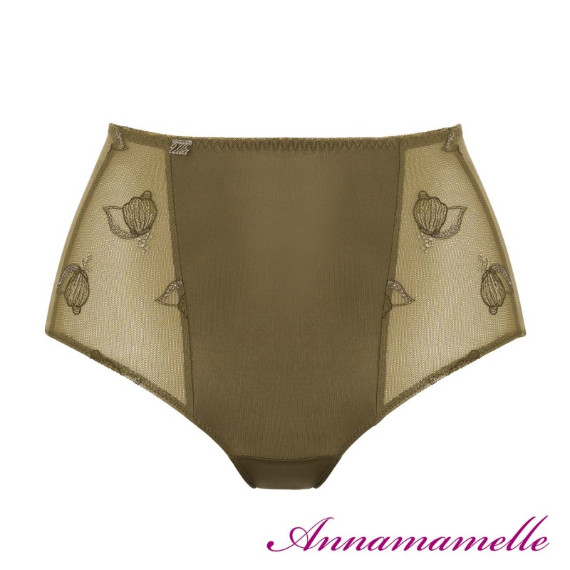 Ulla Dessous Carla  hoge taille slip Olive